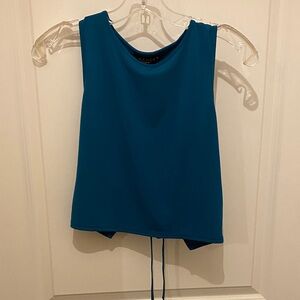 Discreet Teal Sleeveless Tank Top